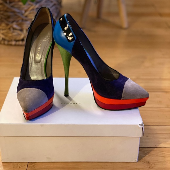 Versace Color Block Pumps - Picture 3 of 7